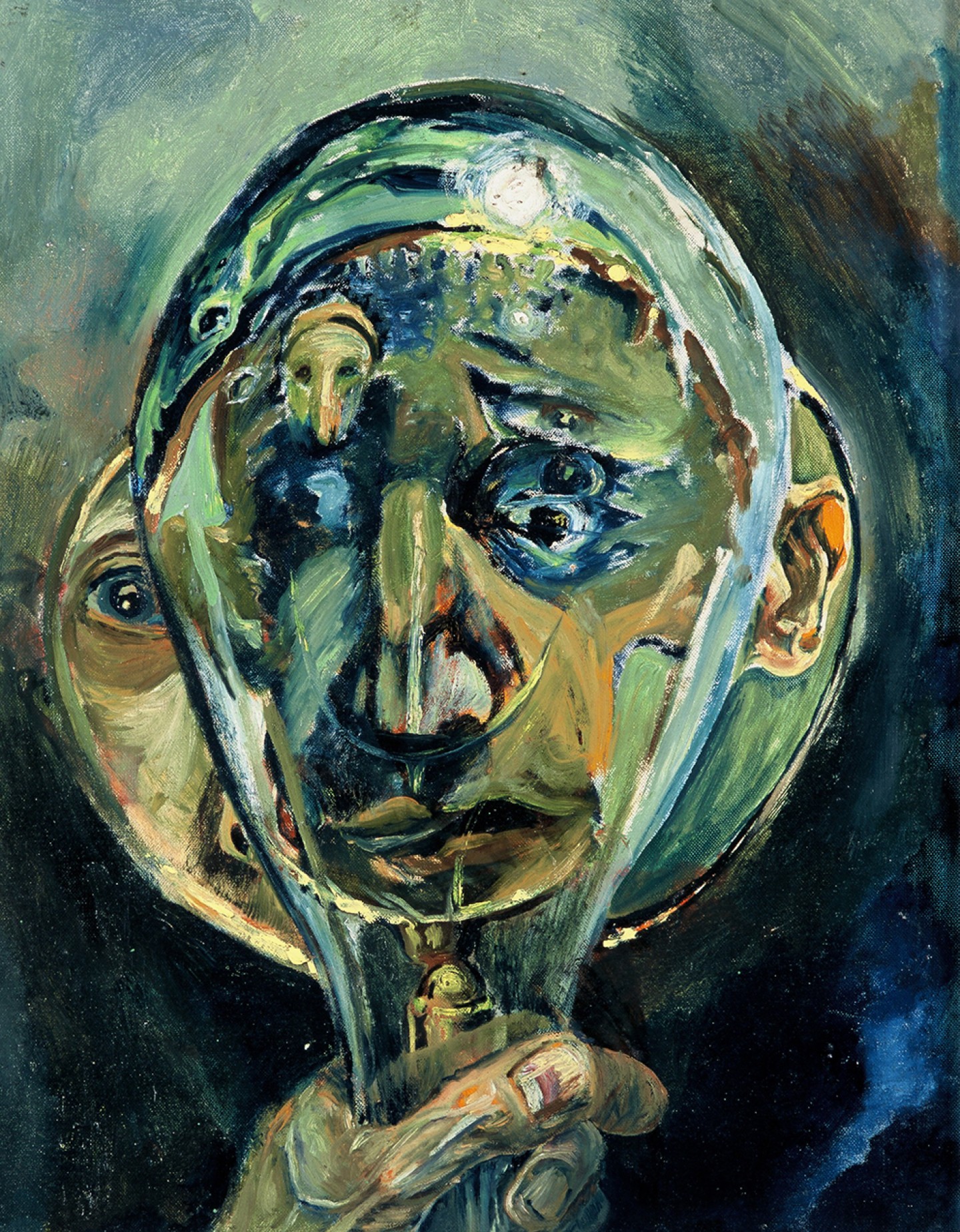 De afbeelding toont een kunstzinnig portret van Zelfportret. Gemaakt door: Leo Vroman