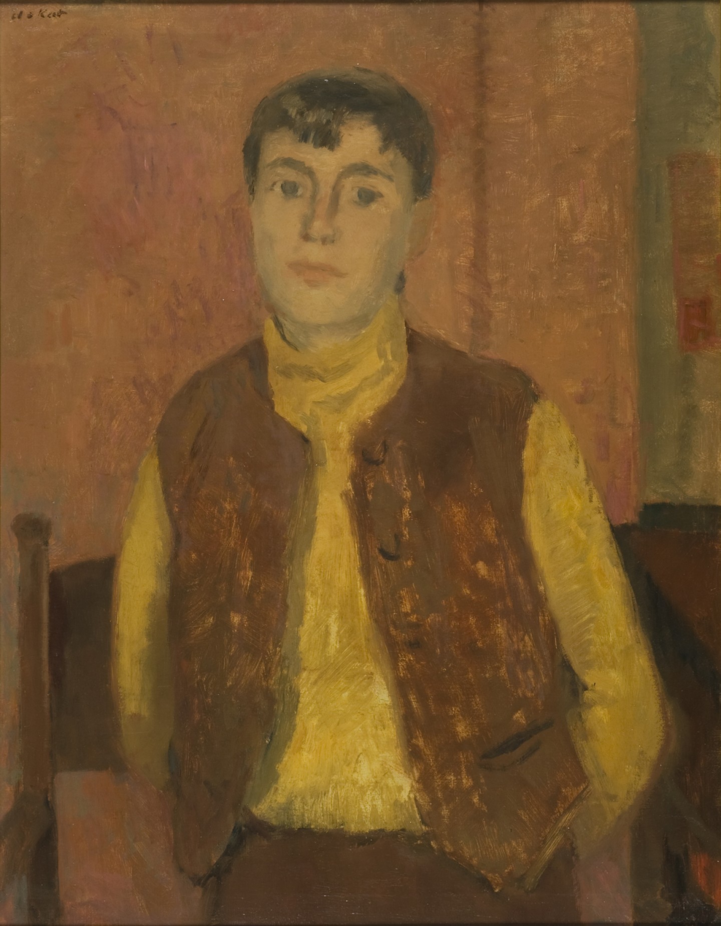 De afbeelding toont een kunstzinnig portret van Hans van Zijl - Mijn vrouw de dichteres. Gemaakt door: Otto B. de Kat